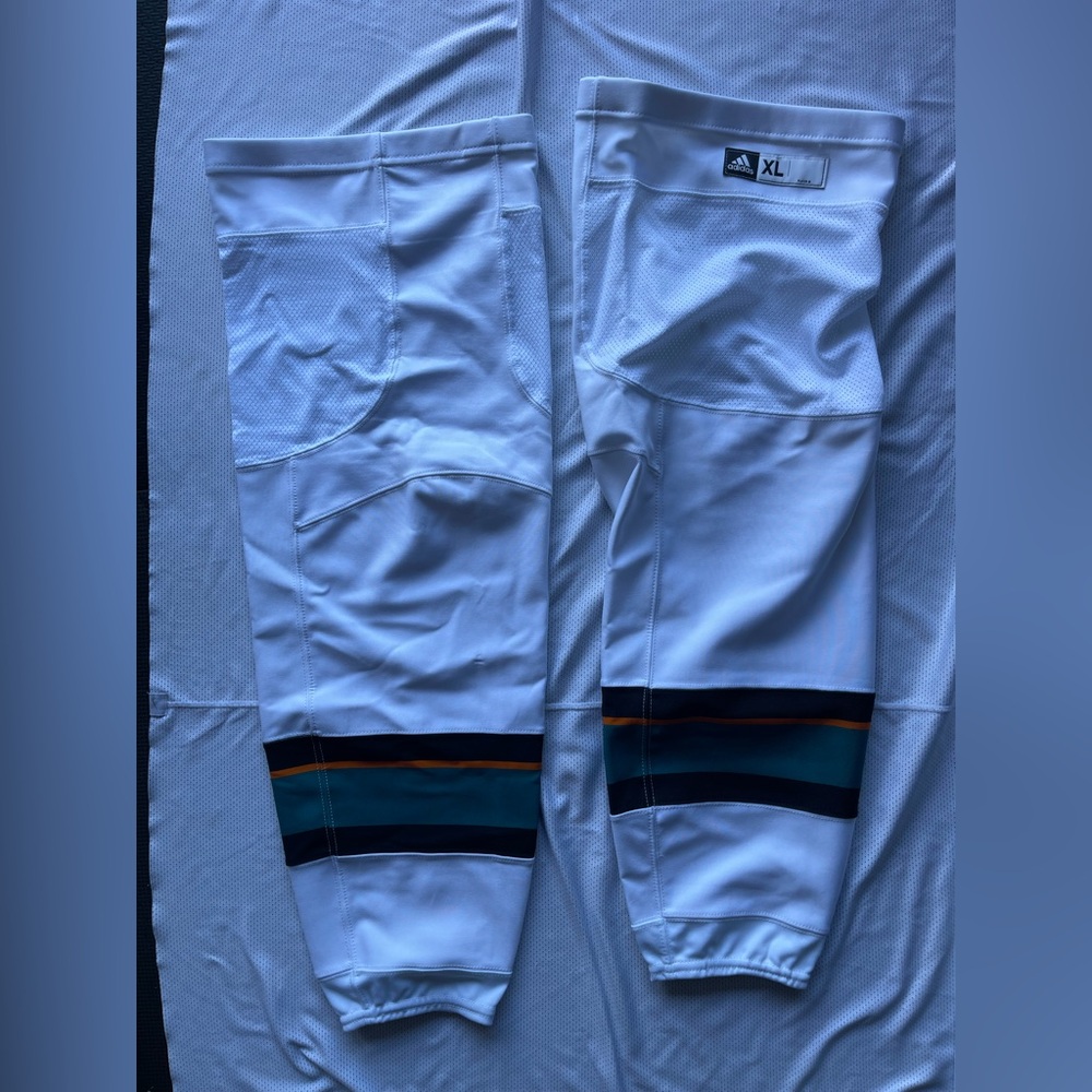 Adidas San Jose Sharks Pro Socks Hockey Socks Teal Evolve FI9127 New